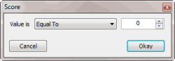 Score dialog box