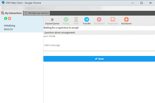 CRM Web Client - My Interactions tab CRM Web Client - My Interactions tab