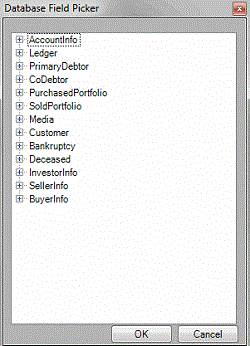 Database Field Picker dialog box