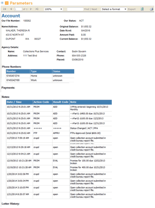 Account page Account page