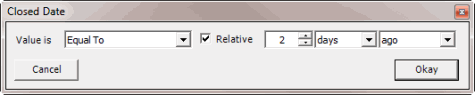 AIM Help - Query Condition Types