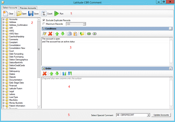 Latitude Console Help - CBR Special Comment Tool