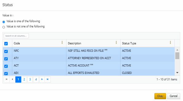 Latitude Help - Query Condition Types