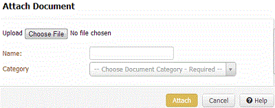 Attach Document dialog box Attach Document dialog box