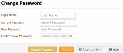 Change Password dialog box Change Password dialog box