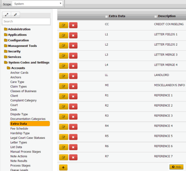 Extra Data panel Extra Data panel