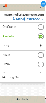 Arrow menu options Arrow menu options