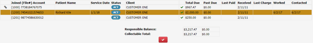 Medical Account Details card - Recovery Medical Account Details card - Recovery