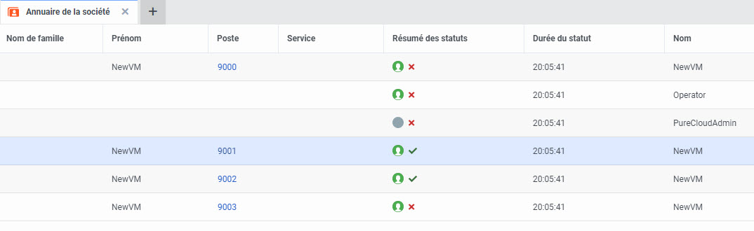 Icônes Connecté en mode d'accessibilité