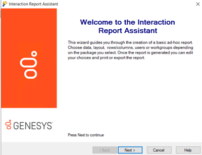 Interaction Report Assistant wizard