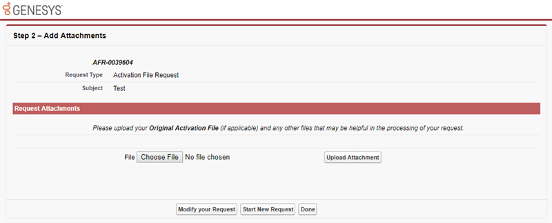 Step 2 - Add Attachments page Step 2 - Add Attachments page