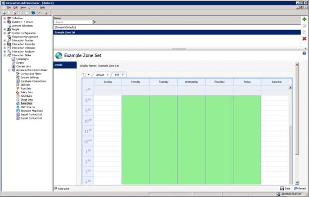 Interaction Dialer Manager Help - Zone Sets