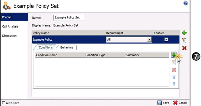 Interaction Dialer Manager Help - Add a Policy Set