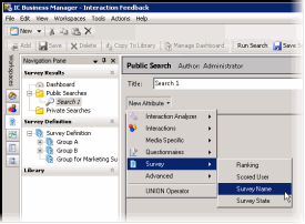 Search Attribute Survey Name