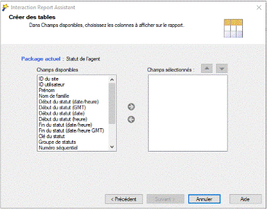 Aide d'Interaction Report Assistant - Concevoir un rapport