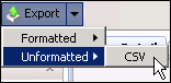 Export Unformatted CSV