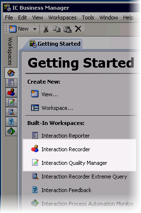 Interaction Recorder Technical Reference - Built-In Workspaces