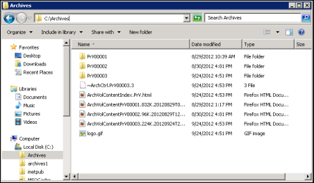 Interaction Recorder Technical Reference - Viewing the Archiving Volume ...