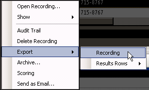 Export Recording