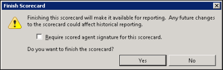 Finish Scorecard