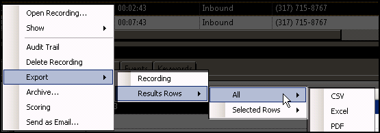 Export All Results Rows