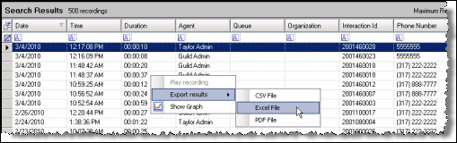 Export All recordings Export All recordings