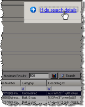 Hide Search Details Hide Search Details
