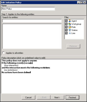 Creating an Initiation Policy Step 1