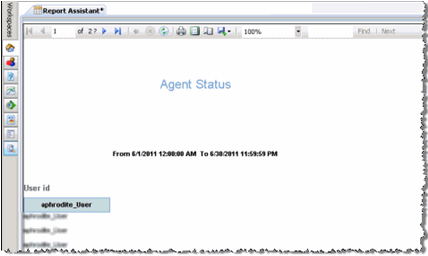 Report displayed in Workspace View