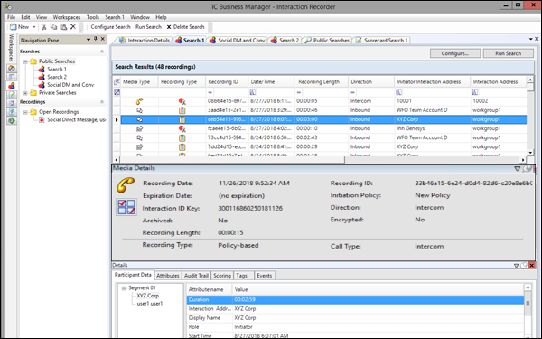 Interaction Recorder Technical Reference - Work with Recording Search ...