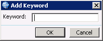 Add keyword dialog box