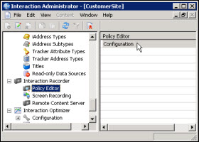 Starting Policy Editor