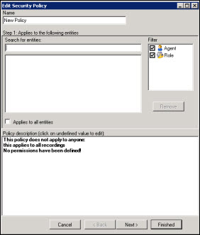 Creating a Security Policy Step 1