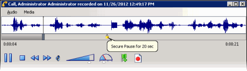 Secure Recording Pause