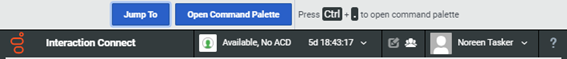Navigation Bar showing Jump To and Open Command prompts Navigation Bar showing Jump To and Open Command prompts