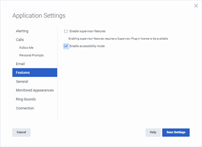 Enable accessibility mode setting Enable accessibility mode setting