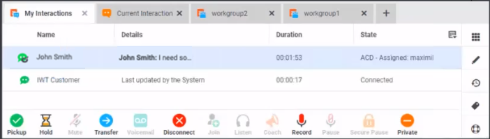 Interaction Connect Help - Working with Chat Sessions