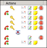 Actions list in Policy pane