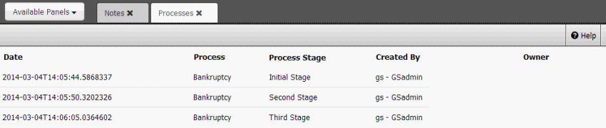 Latitude Help - View Process and Stage History